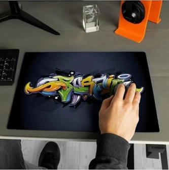 Grafiti Tasarımlı Tasarımlı 40x30 Mousepad - Mouse Pad - Fare Altlığı