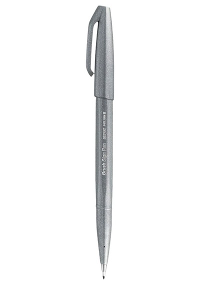 Pentel Brush Sing Fırça Uçlu Kalem Grey Ses15c-nx Çok Renkli