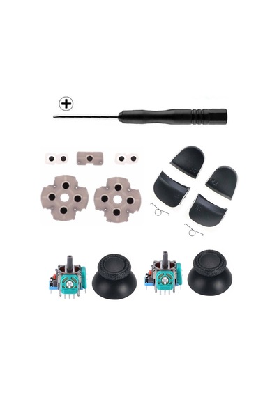 Ps5 Analog Motor Topuz İç Lastik Tetik Omuz Tuşu Tornavida Versiyon 1 Playstation 5 Kol Tamiri Siyah