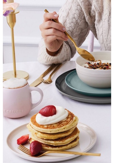 Le Creuset Coupe Kahvaltı Tabağı Modern Seramik Tasarım 22 Cm Krem