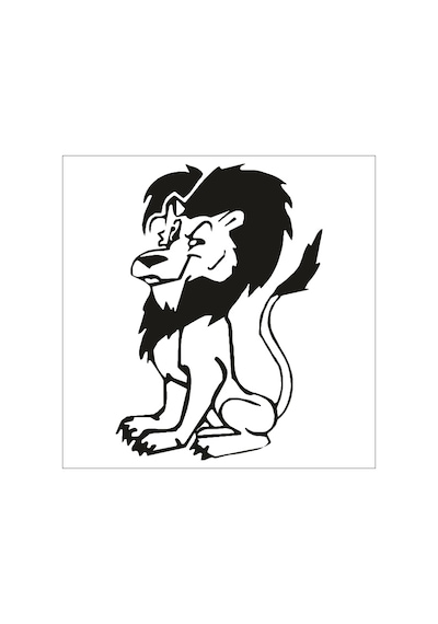 Aslan Alaska Folyo Sticker 60cm Uzunluk Siyah
