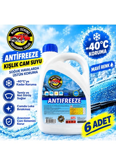 6'lı -40 İnorganik Mavi Antifriz 3 Litre