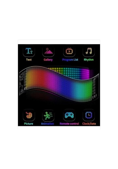 Bolsat Pixel Led Panel 16x64 Dijital Ekran Yazı Ve Animasyon Bantlı Bluetooth