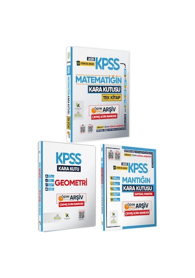 2025 Kpss Kara Kutu Matematik Tek Kitap Altın Set 3lü Ösym Çıkmış Soru Konu Özetli Pdf/video Çözümlü