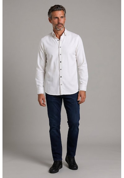 Bisse Bej Regular Fit Cepsiz Uzun Paşa Yaka Gömlek Gmoks261032 C07