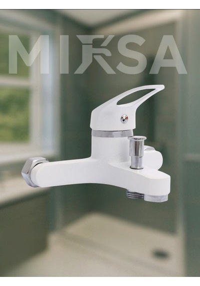 Beyaz Mix Banyo Duş Bataryası Musluğu , Yerli Üretim