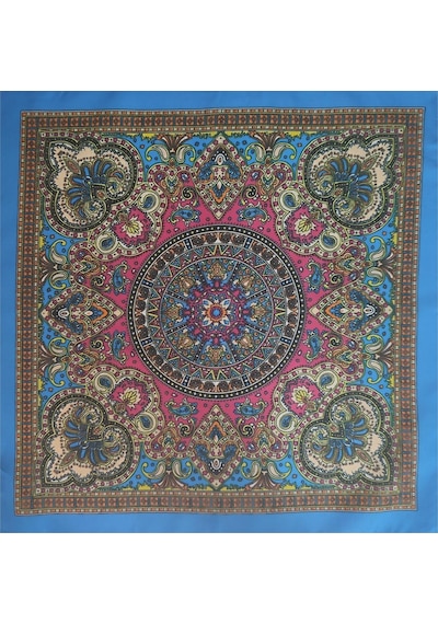 Bhandana Mandala Mavi Kare Bandana Çok Renkli