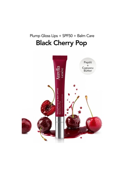 Double Cherry Day & Night - Güneşten Koruyucu & Dolgunlaştırıcı, Nemlendirici Etkili İkili Lip Balm Seti Kiraz Kırmızı & Böğürtlen Kiraz