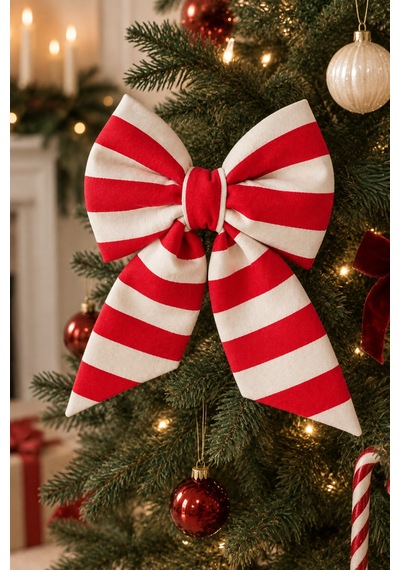 Mini Boy Kırmızı Çizgili Desenli Kumaş Fiyonk Yılbaşı Çam Ağacı Süsü Dekoratif Kurdele Noel Ve Yeni Yıl Süsü 16 Cm Kırmızı - 923675878 Mini Boy Kırmızı Çizgili Desenli Kumaş Fiyonk Yılbaşı Çam Ağacı Süsü Dekoratif Kurdele Noel Ve Yeni Yıl Süsü 16 Cm Kırmızı - 923675878