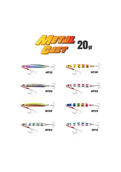 Fujin Metal Cast 20gr Light Jig Metal Yem Mt12 Blue Pink Zebra Glow
