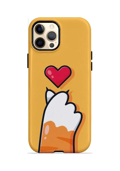 Velvoria Valestra Patili Kedili Apple iPhone Uyumlu 12 Pro Darbe Korumalı Kılıf Valestra Select - Patili Kedili
