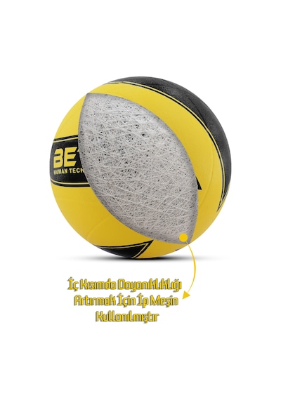 Voleybol Topu Pompalı Dahil Set Kauçuk Beta Dikişsiz Yekpare Üretim Siyah Mavi