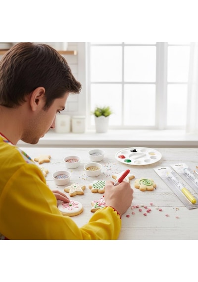 Yenilebilir Gıda Dekor Kalemi Pembe Pasta Ve Kurabiye Süsleme Kalemi