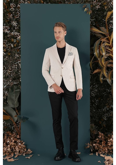 Efor C 651 Ceket Slim Fit Taş Casual Taş