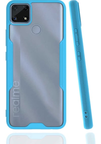 Realme C15 Kılıf Platin Kamera Korumalı Silikon Kılıf