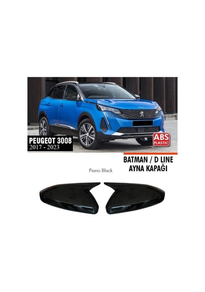Peugeot 3008 Yarasa Batman Ayna Kapağı Piano Black 2017-2023 Aras