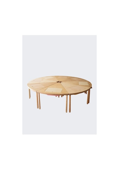 Woodnjoy 8 Parçalı Üçgen Etkinlik Masası 8 Kişilik Kahverengi