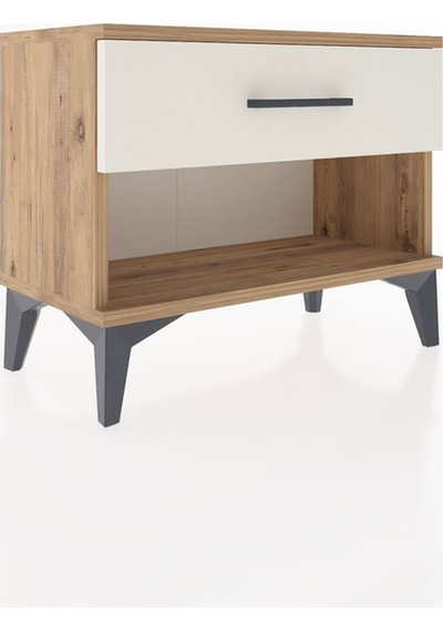 Arges Komodin Tek Çekmeceli 60x30x48 Çam-aytaşı Çam