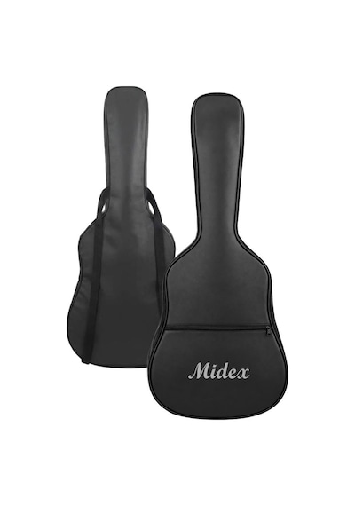 Midex Gk-40k Klasik Gitar Çantası Kaliteli Siyah Kılıf Duvar Askısı Standı + 12 Pena