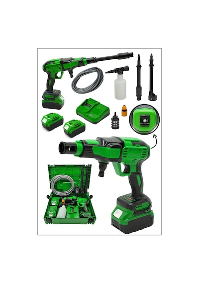 Pro Seri 48wf Kömürsüz Motor Yüksek Basınçlı Akülü Oto Araba Yıkama İlaçlama Makinesi Şarjlı