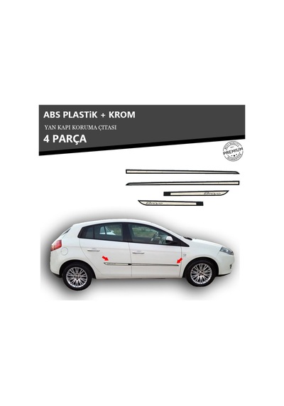 Fıat Bravo Yan Kapı Koruma Çıtası Plastik + Krom Unvrslppkçt00068