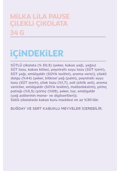 Milka Lila Pause Çilekli 34 G - 12 Adet