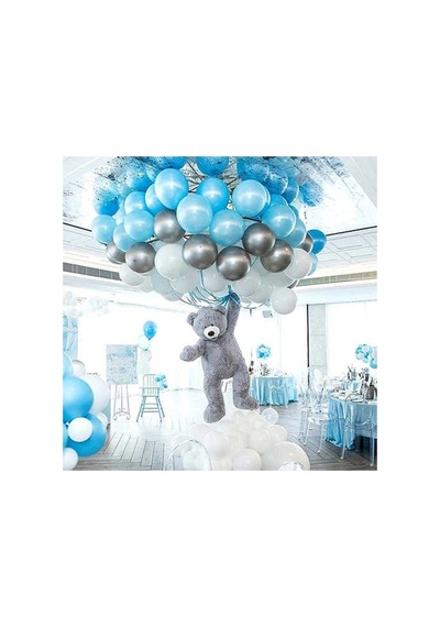 Mavi Metalik Balon 20 Adet 418