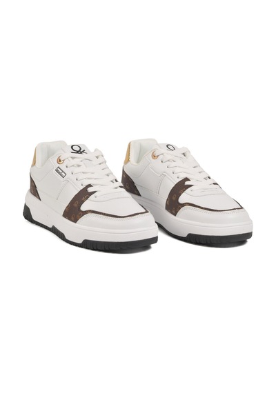 United Colors Of Benetton Beyaz Bağcıklı Cilt Memory Foam Unisex Spor Ayakkabı Bnı-12091 G