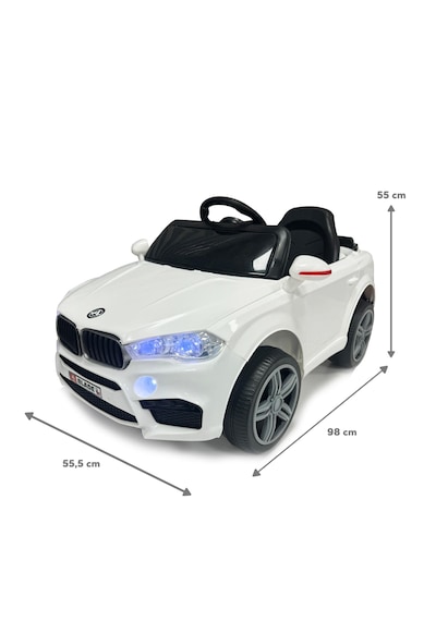 Akar Blade 12v Çift Motorlu Uzaktan Kumandalı Akülü Araba - Dans Modlu Beyaz