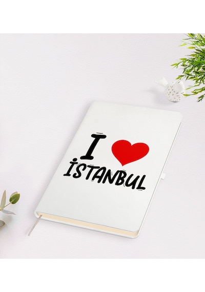 BK Gift I Love Şehir Serisi Beyaz Defter - Model 1