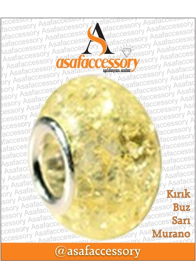 Kırık Buz Murano Sarı Charm