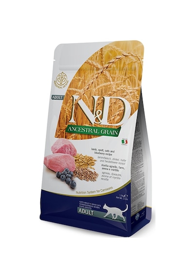 N&D Düşük Tahıllı Kuzu Etli ve Yaban Mersinli Yetişkin Kedi Maması 1500 G