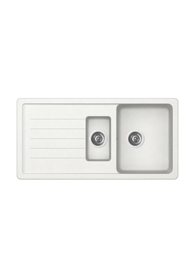 Ukinox Valente D-150 L Granit Evye, 1,5 Hazne, Beyaz Renk