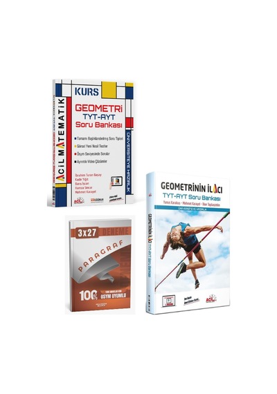 2027 Acil 2027 Tyt Ayt Geometri Kurs+ Geometrinin İlacı Soru Bankası+ Anla Kazan Paragraf