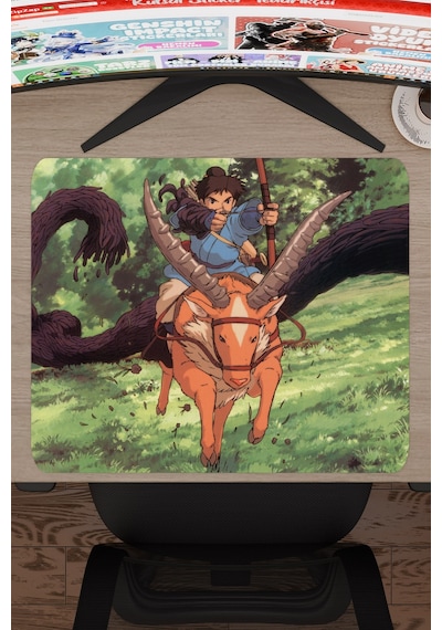 Mononoke Hime Anime V4 - 48x40 Xl Gaming Kauçuk Kaymaz Taban Mouse Pad Fare Altlığı