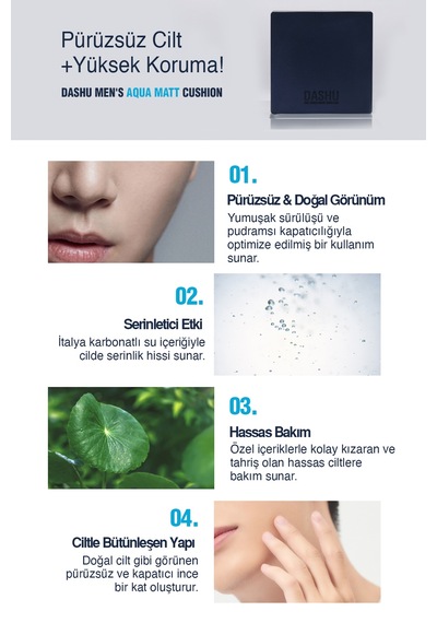 Dashu Mens Aqua Matt Cushion Spf50+ Pa+++ Bej