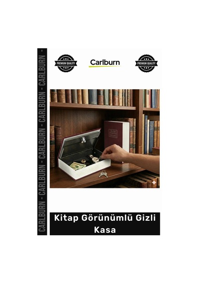 Özel Üretim Emniyetli Çelik Sözlük Anahtarlı Ofis Ev Taşınabilir Sağlam Kitap Görünümlü Gizli Kasa
