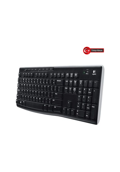 Logıtech K270, Siyah, 920-003761, Kablosuz, Türkçe Q, Multimedya Klavye 12934554