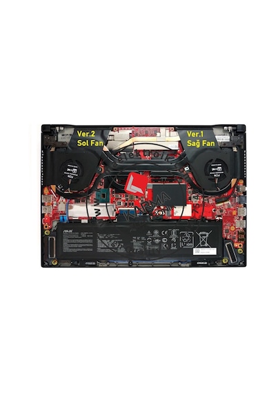 Asus Uyumlu Rog Zephyrus Gu502Gv, Gx502Gw, Gu502Lw Fanı, Gpu / Sol Fan