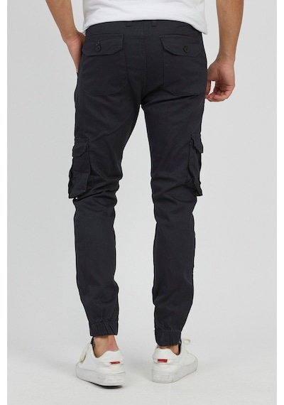 Serseri Jeans Slim Fit Körüklü Cep Paça Lastikli Esnek Kumaş Erkek Kargo Pantolon Füme