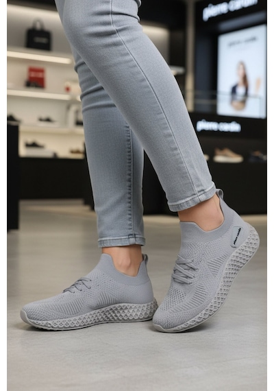 Pierre Cardin Gri Fileli Hafif Kolay Giyilebilir Unisex Spor Ayakkabı Pc-32711 G