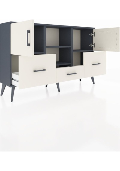 Arges Konsol 4 Raflı 3 Çekmeceli 3 Kapaklı 132x30x83 Antrasit-aytaşı/aytaşı Aytaşı/aytaşı Arges Konsol 4 Raflı 3 Çekmeceli 3 Kapaklı 132x30x83 Antrasit-aytaşı/aytaşı Aytaşı/aytaşı
