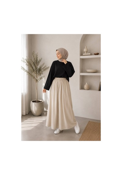 Öners Kadın Tesettür Body Siyah Siyah