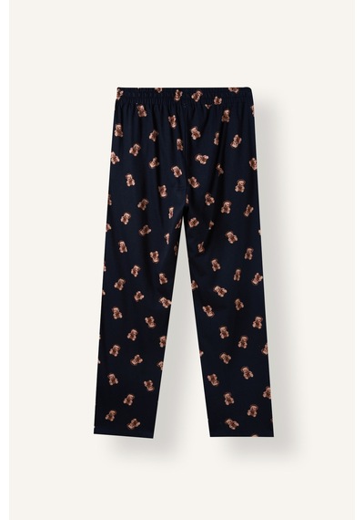 Defacto Regular Fit Baskılı Uzun Kollu 2li Pijama Takımı I3176ax26auer98 Ekru-er98