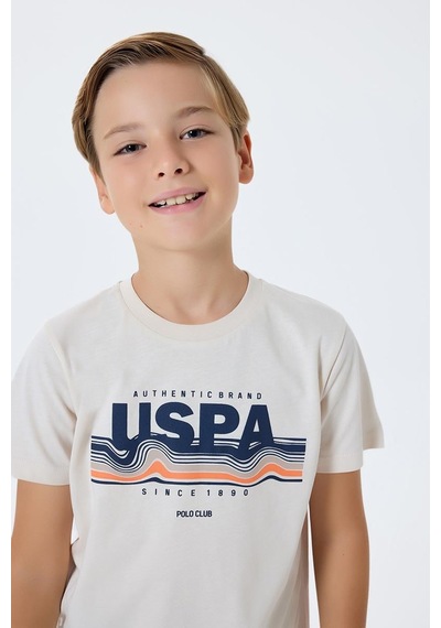 U.S. Polo Assn. Erkek Çocuk Kısa Kollu Pijama Takım Beyaz-2312 Beyaz