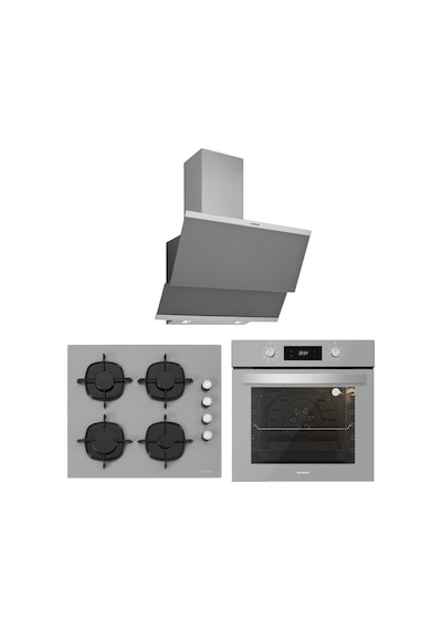 Silverline BO6504S01 - CS5335S01 - 3420 Classy 60 Gri Cam Ankastre Set