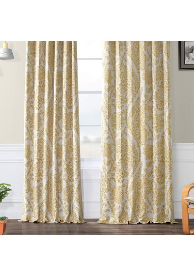 Boch-kc16072c-108 Karartma Perdesi 1 Panel , 50 X 108, Çay Zamanı Sarı Altın