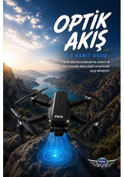 E100 Fırçasız Motor Hd 720p Çift Kameralı 2batarya&25dakika Uçuş Taşıma Çantalı Drone