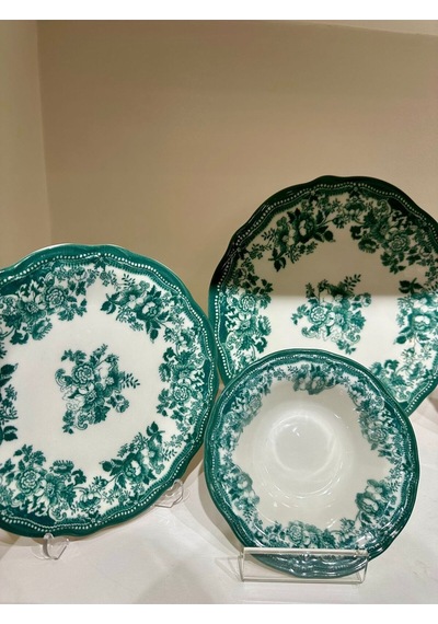 Porser Porselen Fulya Velour Green Yemek Takımı 6 Kişilik 24 Parça Çok Renkli