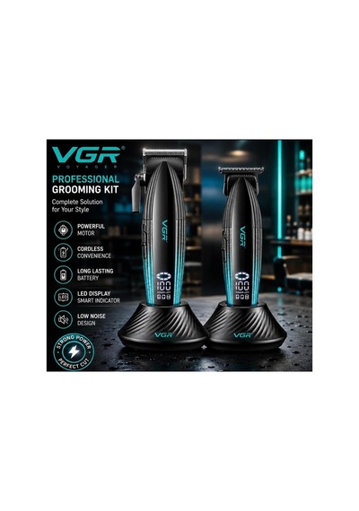 V-889 S2 Profesyonel 9000 Rpm Yüksek Hız Metal Gövde Şarjlı Saç Ve Sakal Çizim